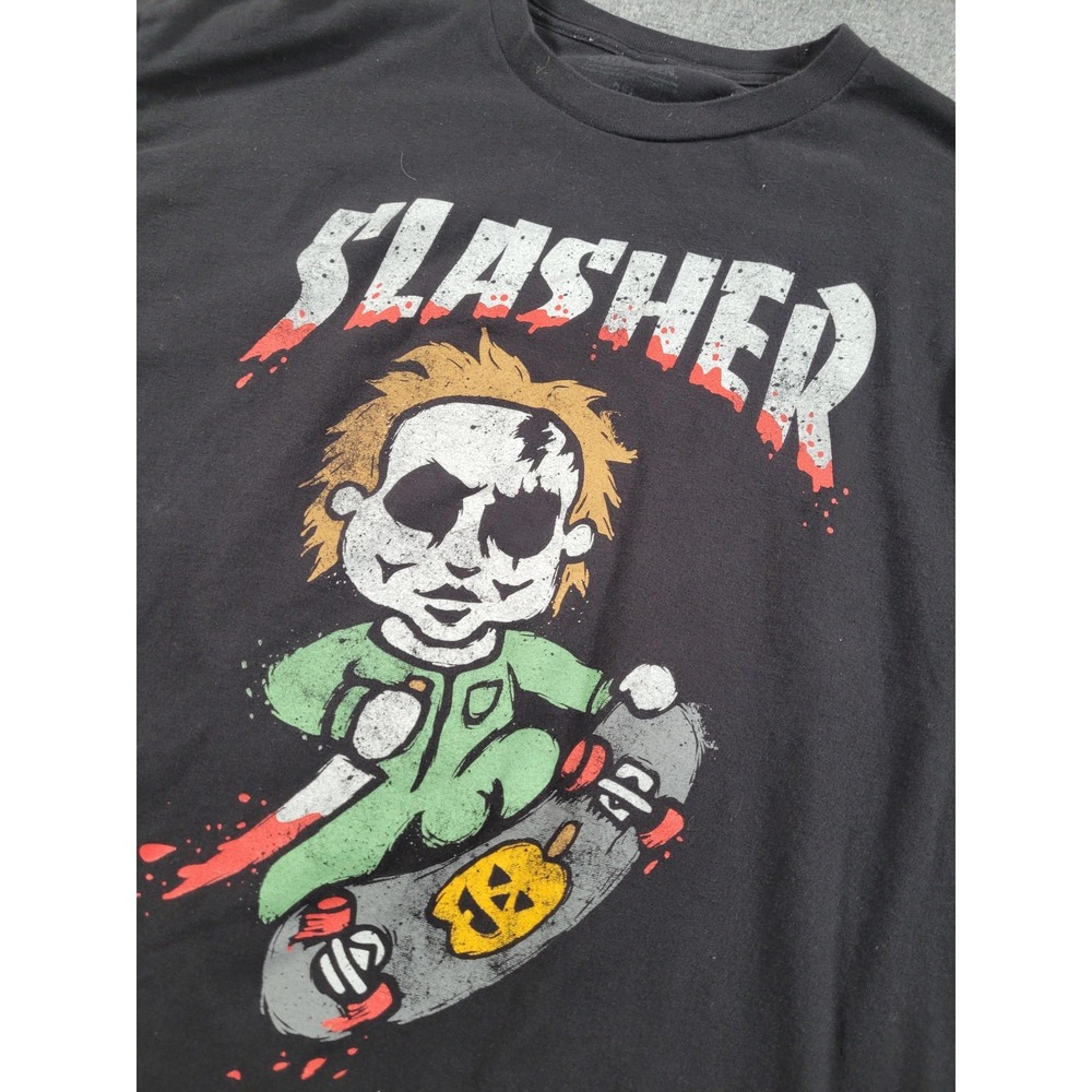 Halloween Slasher Shirt Mens 2XL Horror Skateboarding Michael Myers Movie Tee LS